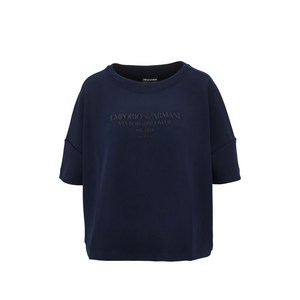 엠포리오아르마니 로고 디테일 티셔츠, 블루계열, Standard L(KR 77)