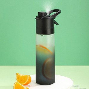 SMABAT 다용도 스프레이 보틀 휴대용 스포츠 물병 스프레이 텀블러 대용량물병 운동 보틀 650ML, 650ml, 블랙, 1개