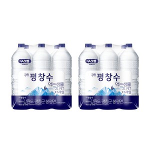 해태htb 강원평창수 무라벨 생수, 2L, 12개