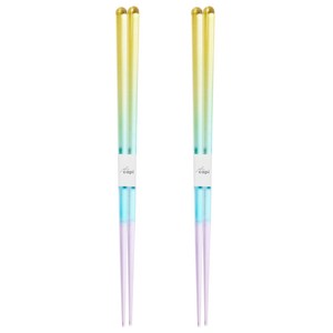 이시다 플러스 카피 플라스틱 젓가락, 젓가락, 트로피컬 옐로우, 2개