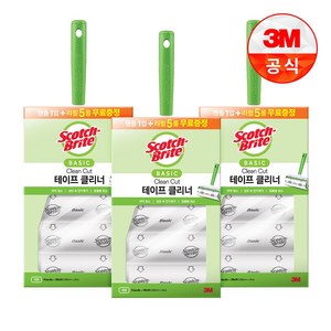 스카치브라이트 3M 돌돌이 테이프클리너 핸들 + 리필 5p 세트, 대형, 3세트