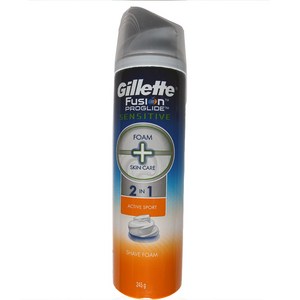 질레트 퓨전 프로글라이드 센서티브 2in1 액티브 스포츠 쉐이빙 폼, 245g, 1개