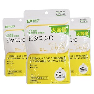 에스셀렉트 비타민 C 타블렛, 180정, 3개