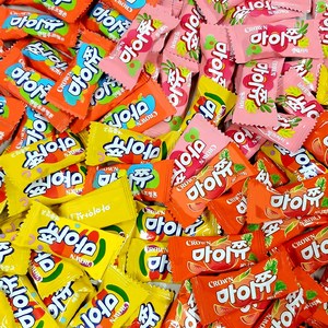 마이쮸 100g A세트 써니피치맛1 핑크리치맛1 캔털루프멜론맛1 애플망고맛1 하스1