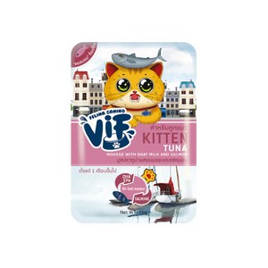 고양이 vif 간식 참치무스 파우치 키튼용, 혼합맛(연어/산양유), 75g, 24개