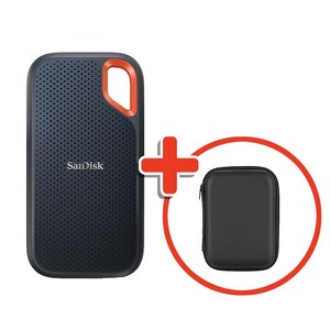샌디스크 외장 SSD E61 익스트림 포터블 대용량 고성능 + 파우치 케이스