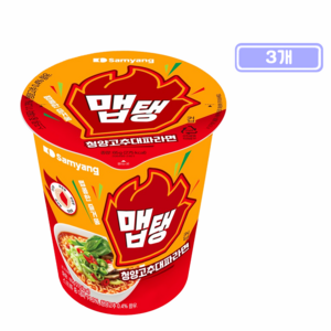 삼양 맵탱 청양고추 대파라면 소컵 65g, 3개
