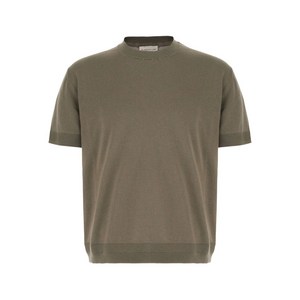 몽클레르 반소매 골지 스웨터