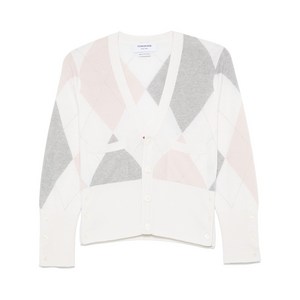 톰 브라운 아가일 인타르시아 캐시미어 스웨터, 화이트계열, Italy 42(KR 66)