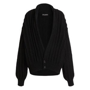 돌체앤가바나 골지 니트 긴소매 가디건, 블랙계열, Standard XS(KR 44)