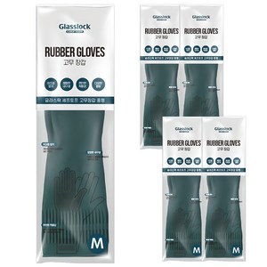 글라스락 셰프토프 고무장갑, 딥그린, 중(M), 1세트