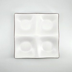 다다홈 멜라민 그릇 식기 반찬그릇 앞접시 업소용 식당 찬기 접시, G-9756 4절찬기 중, 1개, 브라운