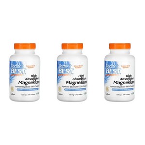 닥터스 베스트 킬레이트 고흡수성 마그네슘 미네랄100mg, 240정, 3개