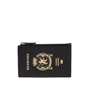발렌시아가 지퍼 여권 그래픽 카드홀더