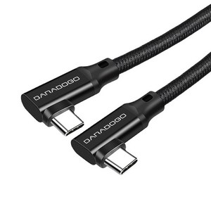 바라보고 더블 ㄱ자 USB 3.2 20Gbps type-CtoC GEN2 고속케이블4k, 더블 기역자 CtoC 케이블 Gen2-100CM, 1개