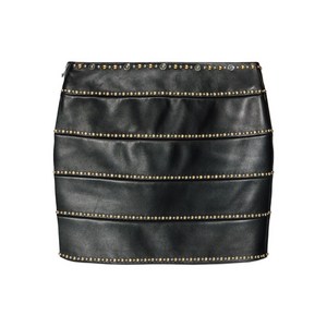 베르사체 스터드 장식 미니 스커트, 블랙계열, Italy 40(KR 55)