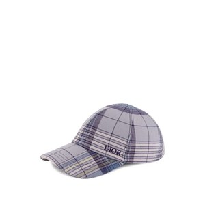 디올 플레이드 베이스볼 캡, S(KR 580), 그레이계열