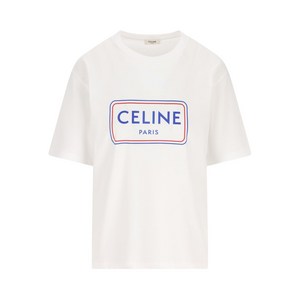 셀린느 로고 프린트 티셔츠, 화이트계열, XS(KR 44)