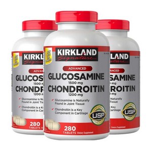 Kikland Signatue Glucosamine & Chondoitin 글루코사민 280정 2병, 3개