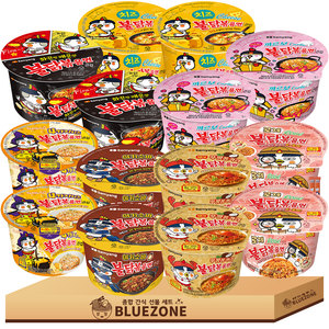 삼양 불닭볶음면 큰컵라면 기획세트 불닭2 치즈불닭2 까르보불닭2 로제불닭2 야키소바2 4가지치즈불닭2 푸팟퐁커리2 라스2
