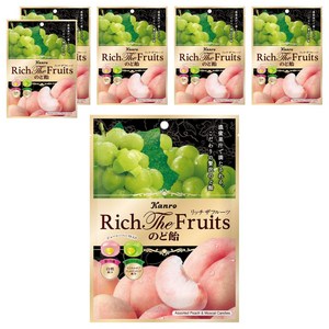 칸로 리치 더 후르츠 목 캔디 진한백도 + 진한머스캣 맛