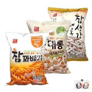 참브랜드 참꽈배기 1봉+참생강대롱 1봉+참쌀대롱 1봉(+자색옥춘사탕 20g 포함), 1개