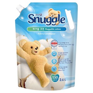 스너글 초고농축 섬유유연제 오리지널 허거블 코튼 리필, 2.6L, 1개