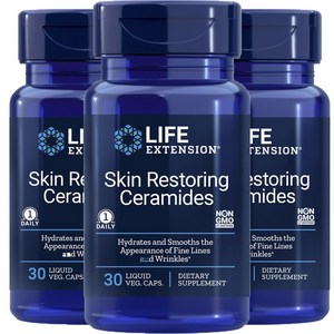 라이프익스텐션 스킨 리스토어링 세라마이드 리퀴드 베지 캡슐, 30정, 3개