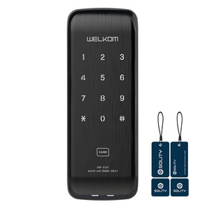 솔리티 손잡이 없음 웰콤 스마트 보조키 도어락