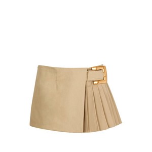 발망 벨트 플리츠 미니 스커트, 베이지계열, France 38(KR 66)