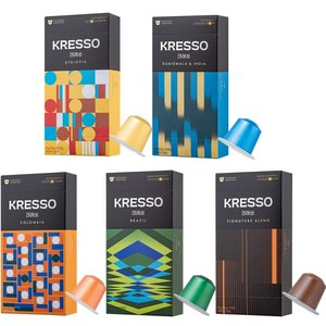 크레쏘 네스프레소 캡슐 커피 호환 알루미늄 5종 세트, 10개입, 5.5g, 5개