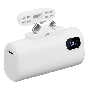 루로 2in1 듀얼단자 도킹형 보조배터리 고속충전 PD 22.5W 5000mAh