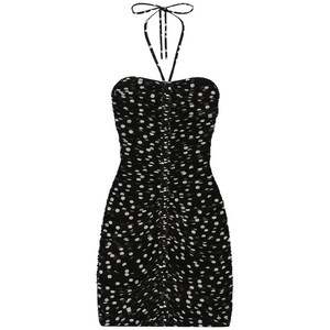 돌체앤가바나 폴카 도트 드레이프 튤 드레스, 블랙계열+화이트계열, Italy 42(KR 55)