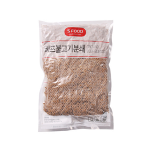 에쓰푸드 에스푸드 SFOOD 비프 불고기 분쇄 1000g 1kg 불고기토핑 탑핑 피자, 1개
