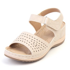 여성 통굽 6cm 키높이 경량 통풍 여름 웨지샌들 W196