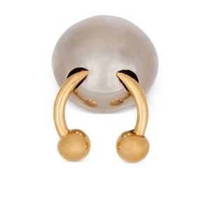 발망 스페리컬 피어싱 링, M, 실버계열+골드계열