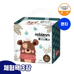 나비잠 슈퍼드라이 팬티형 기저귀 아동공용 대형 L(8~13 kg), 대형(L), 3매