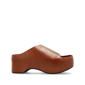 마르니 가죽 뮬, Italy 40(KR 270), 브라운계열