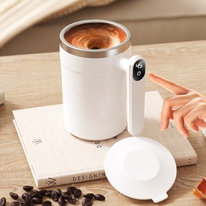 NIUFLY 전동 쉐이커 머그컵 충전식 믹스텐컵 자동 회전 믹스 커피머그 무선 믹서 텀블러