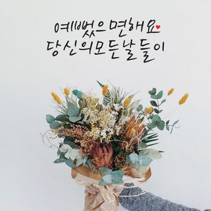 뮤즈 예뻤으면 해요 당신의 모든 날들이 캘리그라피 레터링 인테리어 스티커 시트지, 검정+빨강