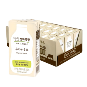 상하목장 유기농 우유, 200ml, 24개