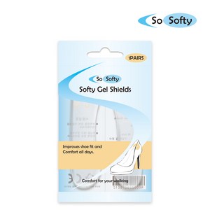 FOLAX SOSOFTY 구두 하이힐 실리콘 뒤꿈치 보호패드 투명 Free, 6개