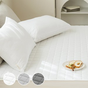 코튼베딩 베이스드 누빔패드, 화이트