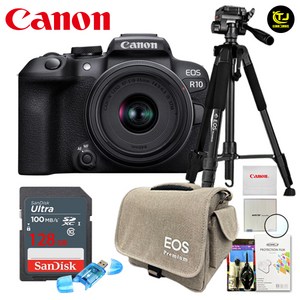 캐논 정품 EOS R10 18-45mm kit / EOS 삼각대 패키지 8종세트 / 128GB+EOS 삼각대 / TJ