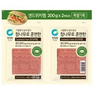 청정원 참나무로 훈연한 샌드위치햄, 200g, 4개