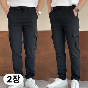 미제이 남자 카고바지 스판 밴딩 조거 팬츠 1+1
