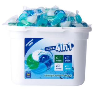 진캐어 올인원 실내건조 초고농축 캡슐 세탁세제 피부무자극 프리미엄, 64개입, 1개