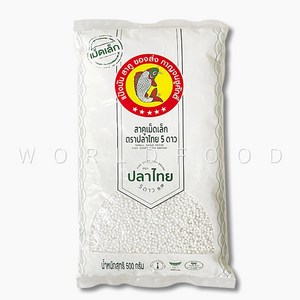 태국 잉어브랜드 타피오카펄 화이트 사고 SMALL SAGO SEEDS 500g, 1개