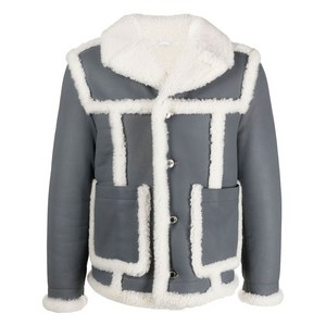 톰 브라운 시어링 트리밍 플라이트 재킷, 그레이계열+화이트계열, Numeric 4(KR 110)