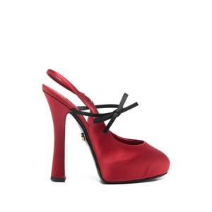 돌체앤가바나 보우 디테일 슬링백 힐 펌프스, Europe 39.5(KR 265), 레드계열